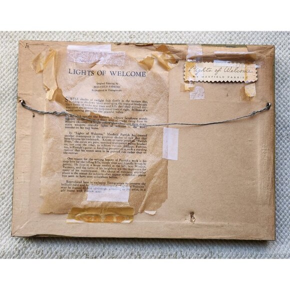 1952 Vintage Original MAXFIELD PARRISH Lights of Welcome Chromolithograph Print - Picture 4 of 9